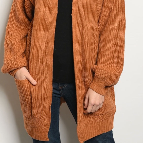 ❄️LAST2️⃣//CAMEL LACE UP CARDIGAN - Picture 5 of 11